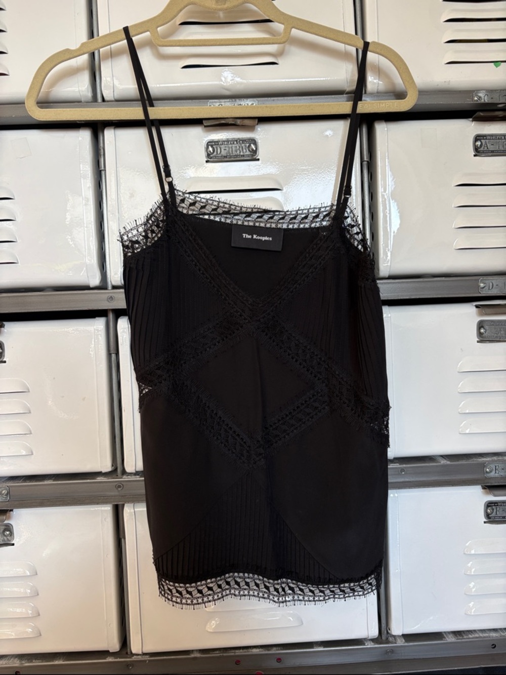 The Kooples Black Lace-Detail Camisole